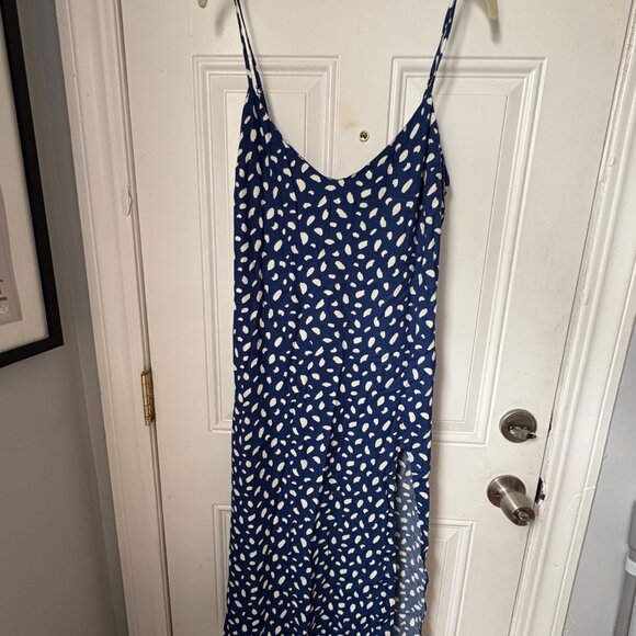 Reformation Crimini Slip Dress - Blue Moray Sz 10 - Picture 4 of 7